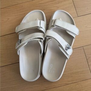 Mix No. 6 Platform Sandals Double Strap Comfy Sandals Beige Sandals